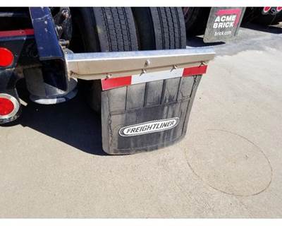 Used 2012 Freightliner Cascadia 125 Right Chrome Straight Rear Mudflap Bracket with Mudflap