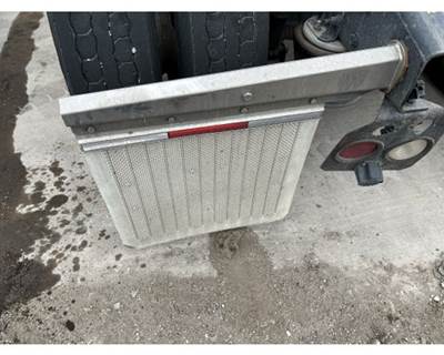 2012 Freightliner Cascadia 125 Rear Chrome Mudflap Bracket with Mudflap, Left