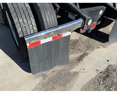 Used 2015 Freightliner Cascadia 125 Left Chrome Rear Mudflap Bracket with Mudflap