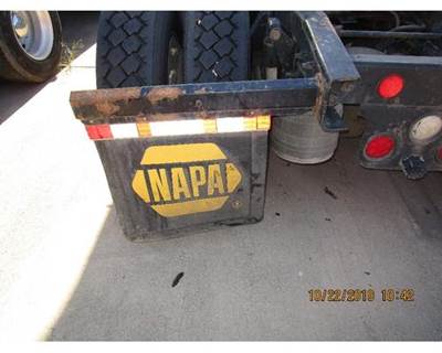 Used 2007 Freightliner Classic XL Left Rear Mudflap Hanger with Mudflap, Black Straight