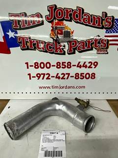 USED KENWORTH LOWER RADIATOR PIPE, 3 INCH DIAMETER, 1 PORT 3/4 INCH NPT, 1 PORT