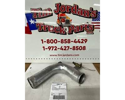 Used Kenworth Lower Radiator Pipe 3" Diameter, 3/4" NPT & 1" NPT Ports, Part # 561.59341