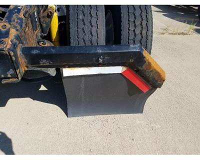 Used 2003 Peterbilt 379 Right Rear Mudflap Bracket with Mudflap, Black, 45 Degree
