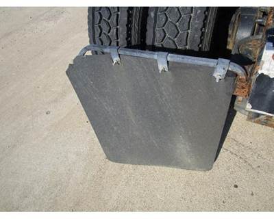 Used 2007 Peterbilt 387 Left Bar-Style Rear Mudflap Bracket with Mudflap, 45 Degree Angle
