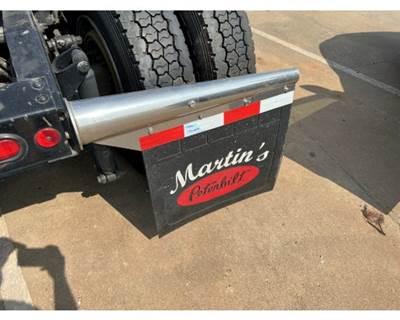Used 2019 Peterbilt 567 Right Chrome Rear Mudflap Bracket with Mudflap