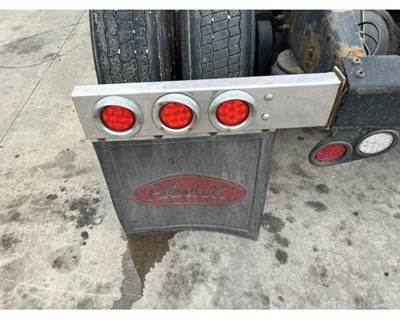 Used Chrome Left Rear Mudflap Brackets with Mudflaps and Tail Lights for Peterbilt 579