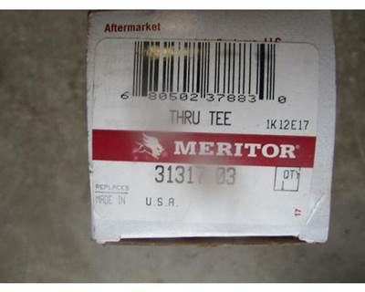 New Meritor Aftermarket Tire Inflation Thru Tee, Brass, Part # 31317-03