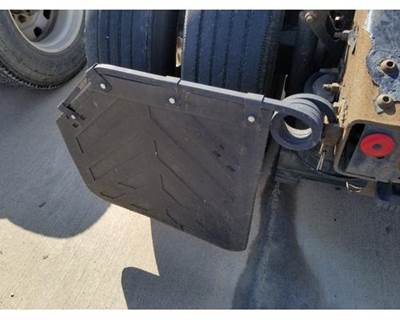Used 2005 Volvo VNL Left Rear Bar-Style Mudflap Bracket with Mudflap, 45 Degree Angle End