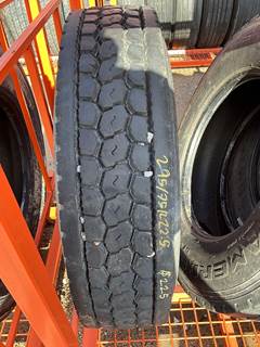 USED TOYO M647 295/75R22.5 REAR DRIVE AXLE TIRE.  TREAD DEPTH 23/32nds