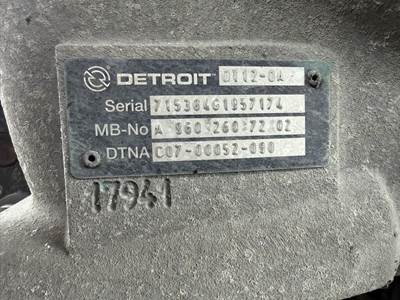 Detroit DT12-1650-OH1 HD Transmission for a Freightliner CASCADIA
