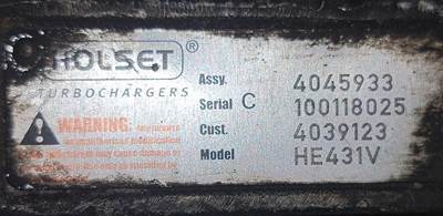 Cummins ISM Turbocharger / Supercharger