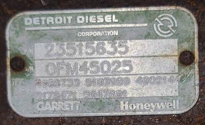 Detroit Series 60 12.7L Turbocharger / Supercharger