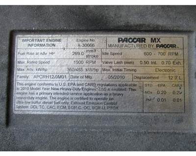 Paccar MX-13 Valve Cover