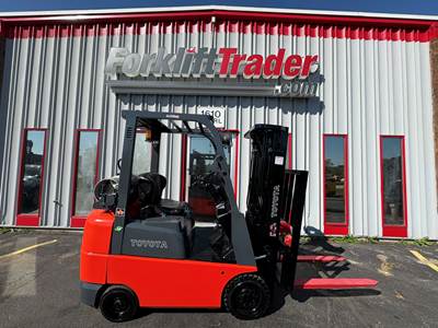 2006 TOYOTA 7FGCSU20 CUSHION TIRE 4000LB FORKLIFT WITH SIDE SHIFT