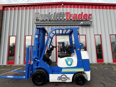 TOYOTA 7FGCU25 CUSHION TIRE 5000LB FORKLIFT WITH 4-WAY HYDRAULICS