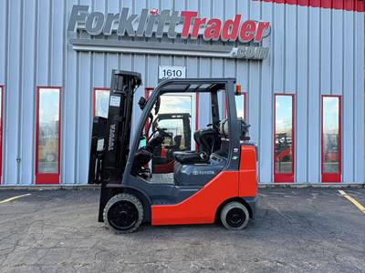 2020 TOYOTA 8FGCU25 CUSHION TIRE 5000LB FORKLIFT WITH NON-MARKING TIRES