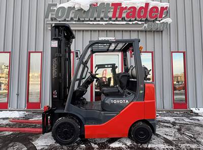 2017 TOYOTA 8FGCU25 CUSHION TIRE 5000LB FORKLIFT WITH SIDE SHIFT