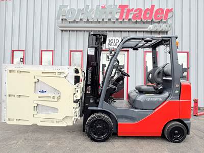 2015 Toyota 8FGCU25 Cushion Tire Forklift - Box Clamp