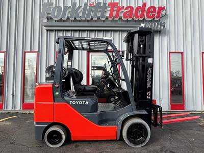 2019 TOYOTA 8FGCU32 CUSHION NON-MARKING TIRE 6500LB FORKLIFT WITH QUAD MAST