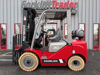 2025 Zoomlion FG30 Pneumatic Tire Forklift - Sideshifter