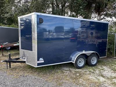 J & C 14ft Tandem Axle Enclosed Cargo Trailer - Spring, Fixed Axle