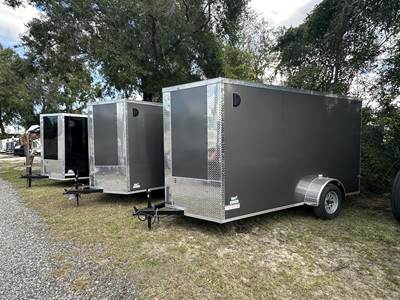 J & C 12x72 Single Axle Enclosed Cargo Trailer - Spring, Fixed Axle