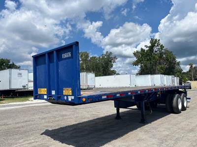 Lufkin 32' Steel Flatbed Trailer - Spring, Fixed Axle