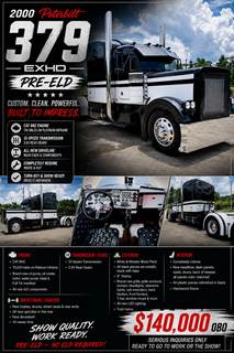 2000 Peterbilt 379EXHD Custom Sleeper Semi Truck