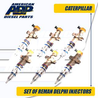 10R7221 (C-7) SET OF REMAN DELPHI CATERPILLAR® INJECTOR - $3,000.00 + $1200.00 CORE CHARGE EACH