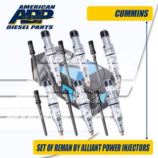 AP55101 (ISX 15) SET OF REMAN BY ALLIANT POWER CUMMINS® INJECTOR - $5,700.00 + $600.00 CORE CHARGE