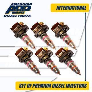 AP63811 BI – DT466 – SET OF PREMIUM INTERNATIONAL® INJECTOR - $1,800.00 + $600.00 CORE CHARGE EACH