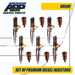 85000416 D12D 465 HP – SET OF PREMIUM VOLVO® INJECTOR – FLAT INJECTOR SLEEVES - $2,100.00 + $600.00 CORE CHARGE EACH