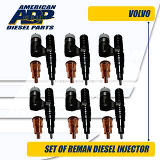 EX631004 D12 OLD STYLE – SET OF REMAN VOLVO® INJECTOR – FLAT INJECTOR SLEEVES - $2,100.00 + $1,200.00 CORE CHARGE EACH