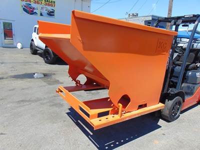 2026 KIT CONTAINER "2 YARD" SELF DUMPING WASTE HOPPER - USA STEEL - NO HUNTER BIDEN CHINESE GARBAGE - FORK SLOTS