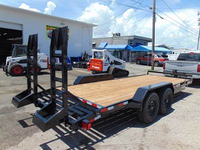 2025 TRIPLE CROWN 7X20 Equipment Transport Flatbed Tandem Axle Trailer w/ Ramps - TANDEM 7K AXLES - BRAND NEW TITLE IN HAND - SOUTH FLORIDA