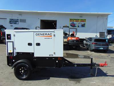 2023 GENRAC G25 PORTABLE TRAILER MOUNT GEN SET - ISUZU DIESEL - SUPER LOW HOURS - LIKE NEW