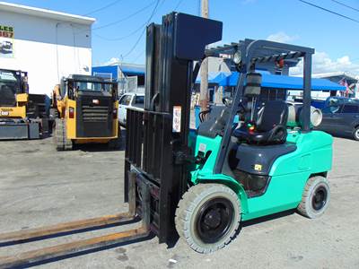 2016 Mitsubishi FG30N Pneumatic Tire Forklift - GAS OR LP PROPANE SELECTABLE - 6,500 LB CAPACITY - 4 NEW TIRES - QUAD MST - ONLY 3,168 HOURS