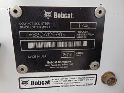 2017 BOBCAT T740 TURBO "HIGH FLOW" A/C - HEATED CAB - JOYSTICKS CONTROLS - NO D.E.F. - ALL ORIGINAL -ONLY 1,742 HOURS - 100% JOB READY