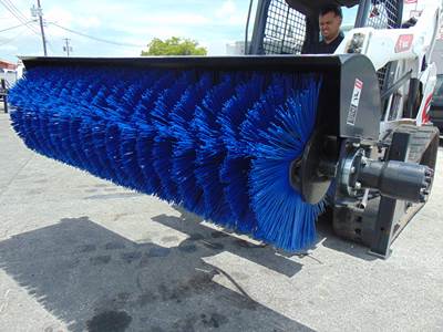 2027 JCT 78" SKID STEER BROOM SWEEPER ATTACHMENT W/ ANGLE ADJUSTMENT - HEAVY DUTY POLY-NYLON BRISTLES
