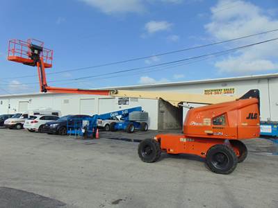 2016 JLG 460SJ TELESCOPIC BOOM LIFT W/JIB "SKY POWER"  2 MAN BASKET - DEUTZ DIESEL 4X4 - 52' WORKING HEIGHT - LOW HOURS - 100% SERVICED