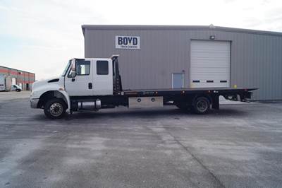 International DuraStar 4300 Single Axle Rollback Tow Truck - Cummins, 230HP, 6 Speed Allison Rds Automatic