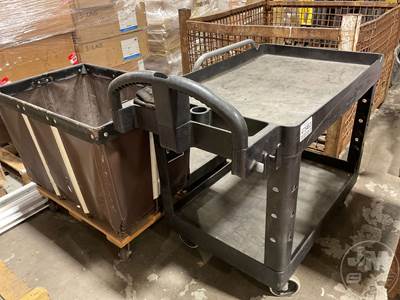 Basket Rolling Cart, Two Rolling Carts And Rolling Wood Cart