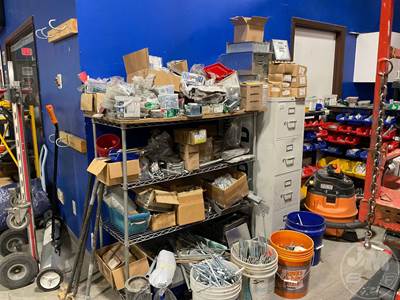 Shelf With Contents Filing Cabinet Misc Electrical Supplies, Nuts, Bolts, Screws