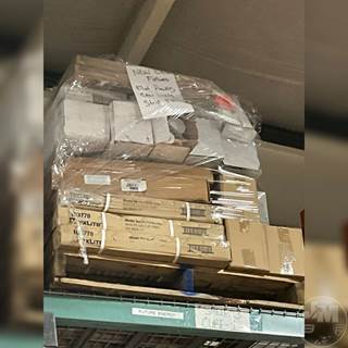 Pallet Of New Fixtures Flat Panels Can Lights Strip Lights