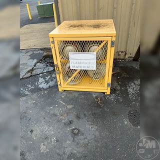 Locking Flammable Outside Cabinet With 4 LP Canisters