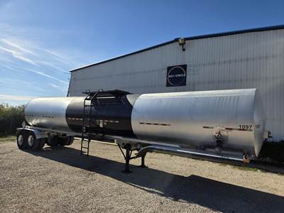 Etnyre 43ft Tandem Axle Aluminum Asphalt / Hot Oil Tank Trailer - Air Ride, Fixed Axle