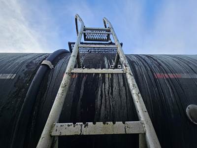 2001 Harmon Tandem Axle Mild Steel Asphalt / Hot Oil Tank Trailer - Spring, Fixed Axle