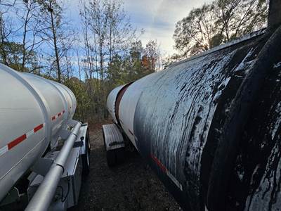 2001 Harmon Tandem Axle Mild Steel Asphalt / Hot Oil Tank Trailer - Spring, Fixed Axle