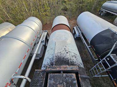 2001 Harmon Tandem Axle Mild Steel Asphalt / Hot Oil Tank Trailer - Spring, Fixed Axle