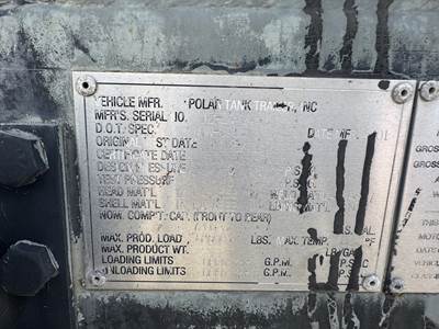2001 Polar Tandem Axle Mild Steel Asphalt / Hot Oil Tank Trailer - Spring, Fixed Axle